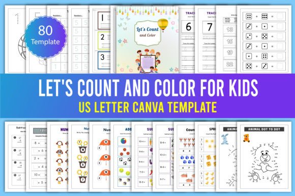 Download Let's Count and Color Math Worksheet - Math Collection