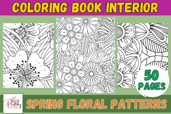 Download Coloring Pages - Spring Flowers Pattern - Flowers Collection