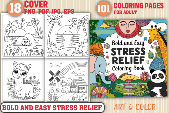 Download Bold &amp; Easy Stress Relief Coloring Pages - Stress relief coloring page Collection