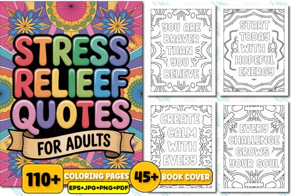 Download Stress Relief Quotes Coloring Book - Premium Resources