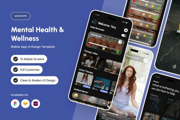 Download Moodra – Emotional Wellness App Design - Emotional wellness Collection
