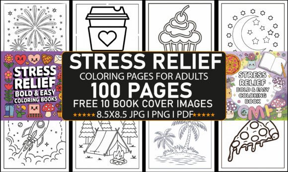 Download Bold &amp; Easy Stress Relief Coloring Page - Stress relief coloring page Collection
