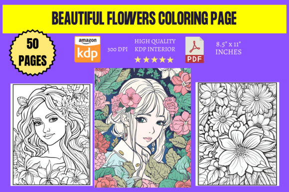 Download Beautiful Flowers Coloring Page - Flowers Collection