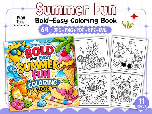 Download Bold Easy Summer Fun Coloring Book Pages - Fun coloring book Collection
