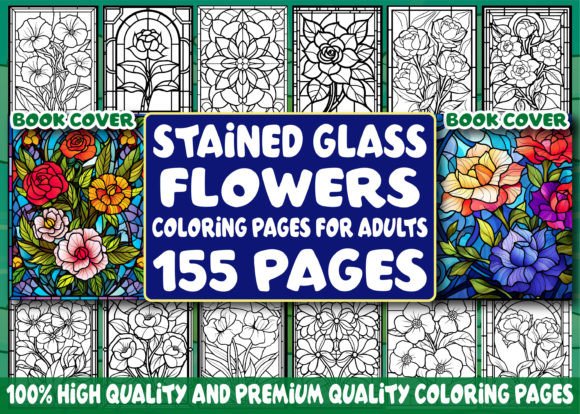 Download Stained Glass Flowers Coloring Pages - Flowers Collection