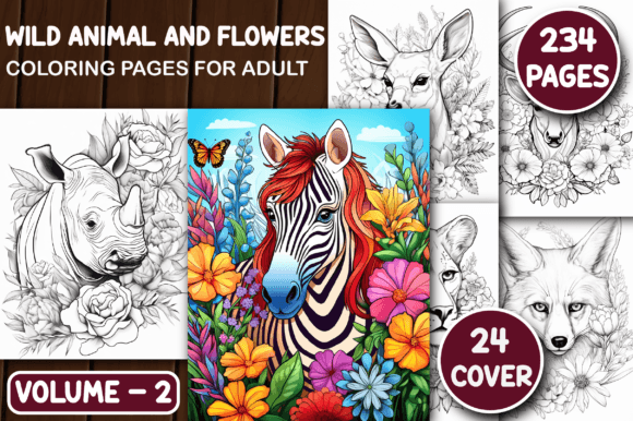 Download 234 Wild Animal and Flowers Color Pages - Flowers Collection
