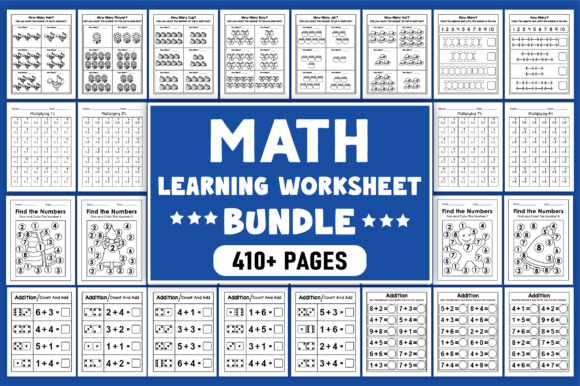 Download 400+ Math Learning Worksheet Bundle - Math Collection