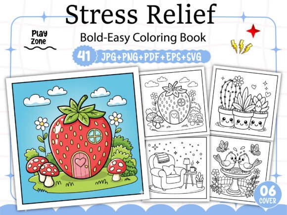 Download Bold &amp; Easy Stress Relief Coloring Pages - Stress relief coloring page Collection